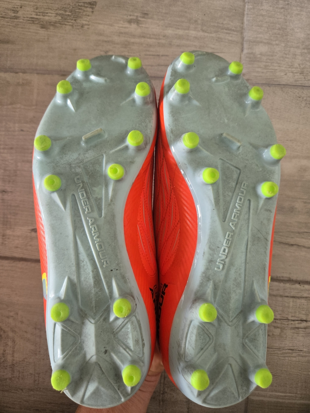 Under Armour Soccer Cleats with Neon Yellow Studs